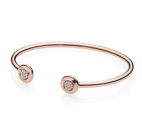 S925 Серебряный браслет с кристаллами Открытый браслет и браслет подходят для женщин бусины шармы «сделай сам» ювелирные изделия