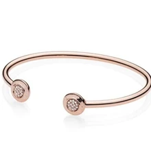 S925 Серебряный браслет с кристаллами Открытый браслет и браслет подходят для женщин бусины шармы «сделай сам» ювелирные изделия