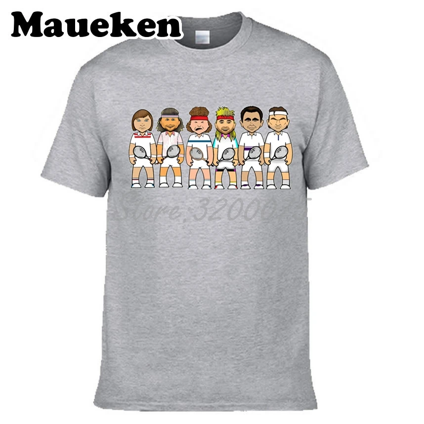 МУЖСКАЯ ТЕННИСНАЯ футболка Jimmy Connors Bjorn John McEnroe Andre Agassi Pete Sampras Borg tee W0523008