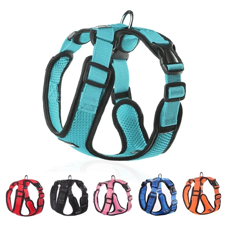 Arnés reflectante para perros pequeños y medianos, chaleco transpirable sin tirones para cachorros, entrenamiento para caminar, Bulldog francés