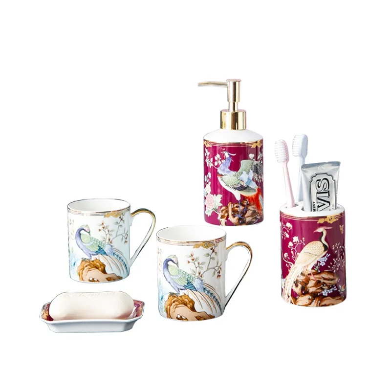 Керамический диспенсер для лосьона Феникс набор ванной комнаты емкость зубных