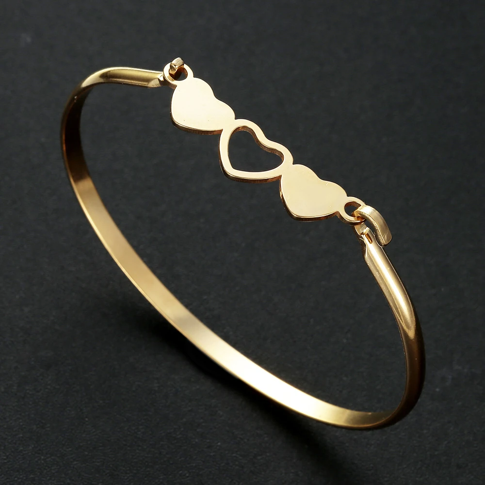 6,3 см, браслет с амулетами вечной любви, ретро ювелирное изделие, Золотой шарм в форме сердца, нержавеющая сталь, мужской и женский браслет, свадебные ювелирные изделия