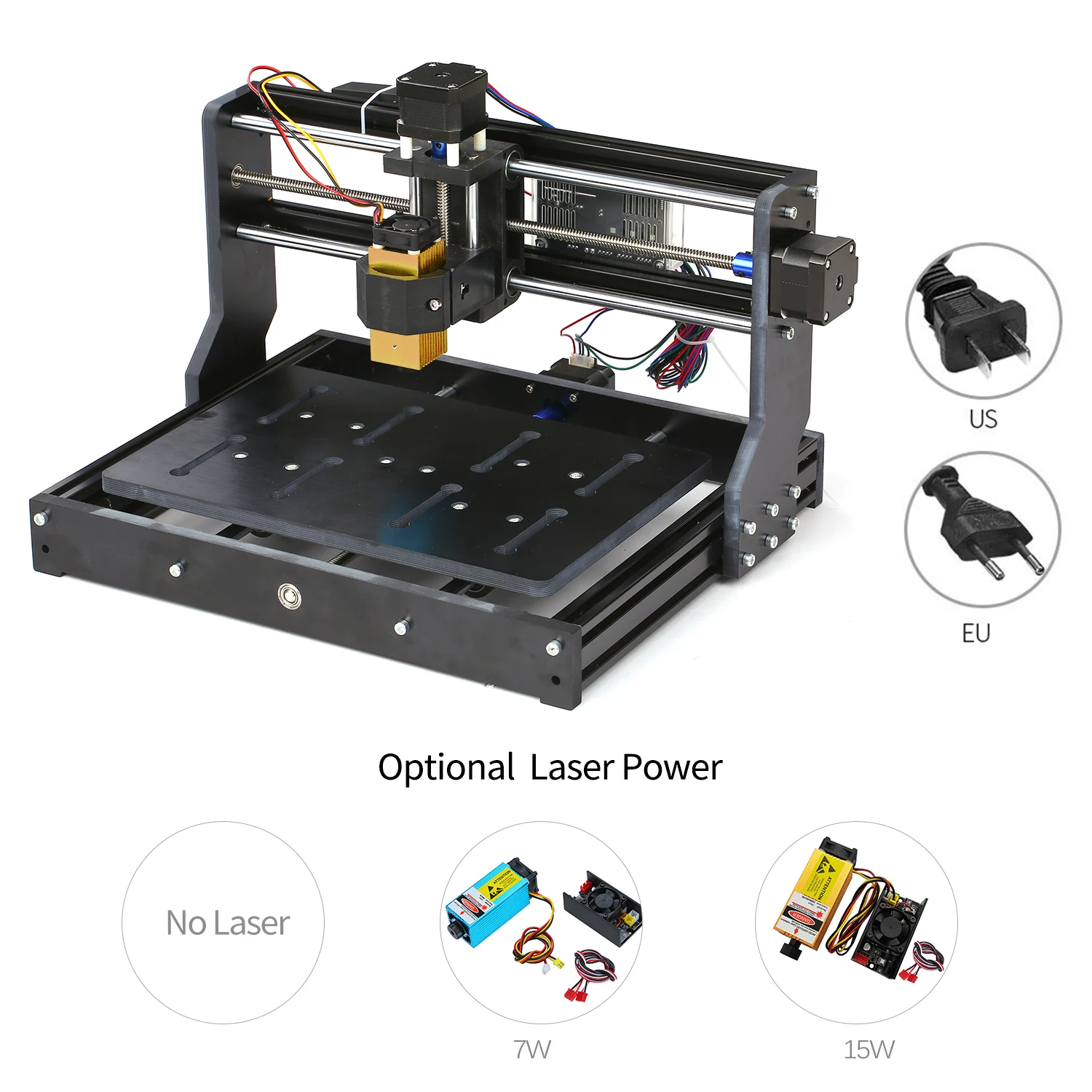 Абсолютно 15 Вт CNC3020 Мини DIY фрезерный станок с ЧПУ комплект 300x200x45 мм мощный фрезерный станок GRBL контроль лазерный гравер гравировальный станок