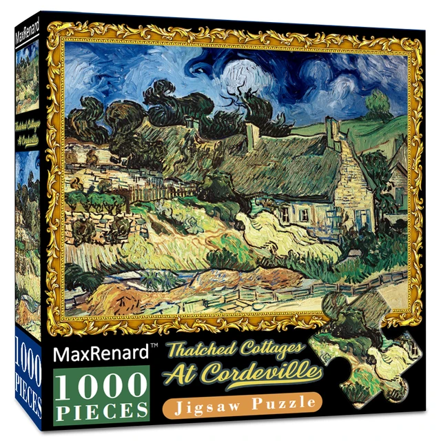 MaxRenard Puzzle 1000 Pieces Adult Puzzle Jigsaw 50*70cm Noble Deer Family Assembling Animal Photos Puzzles Toys for Adults Cottage