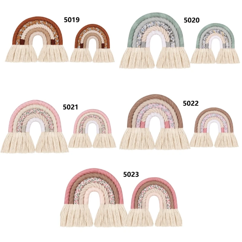 Rainbow Wall Hanging Decor DIY Rope Handmade Woven Nordic Ornament Baby Room Living Room Accessories