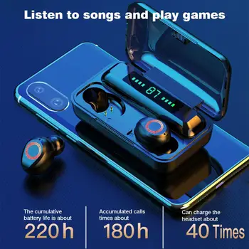 

New TWS Earphone Bluetooth 5.0 Touch Waterproof Sport Wireless Earphones Stereo True Wireless Earbuds with Microphone