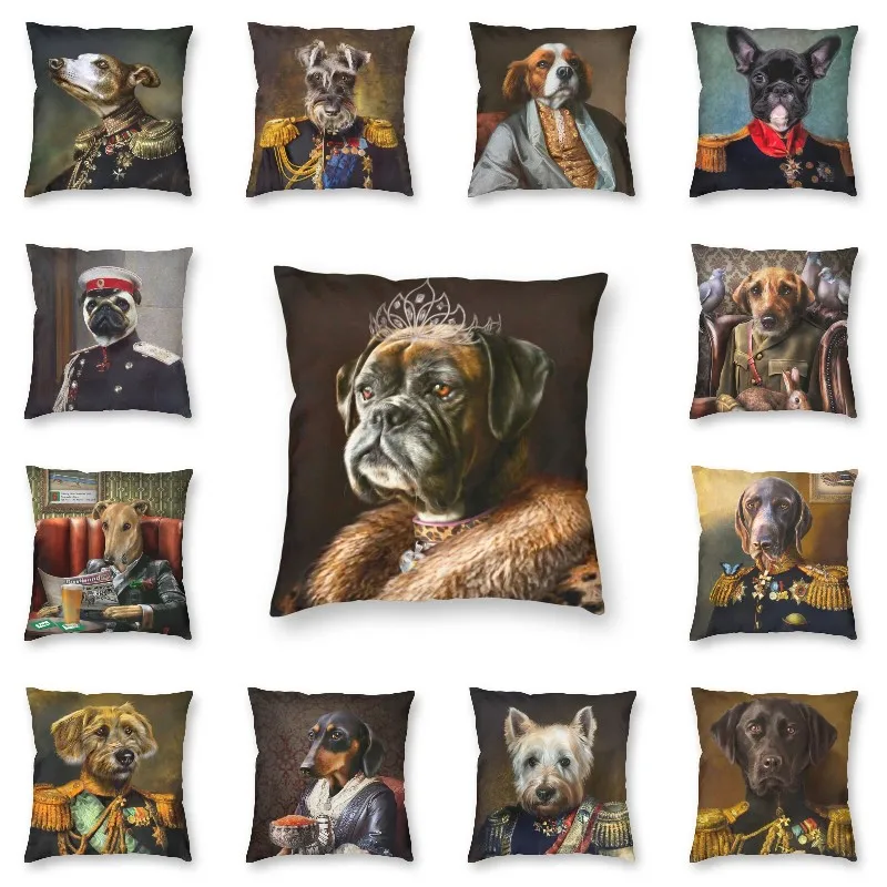 BoxerDogPortraitPillowCaseDecorHomeCuteRegalPetArmyCushions