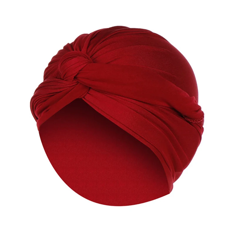 Хиджаб для мусульманок шарф тюрбан шляпа богемный узел тюрбан Африканский твист головной убор Женские аксессуары колпачки для волос индийская шапка после химиотерапии - Цвет: A4