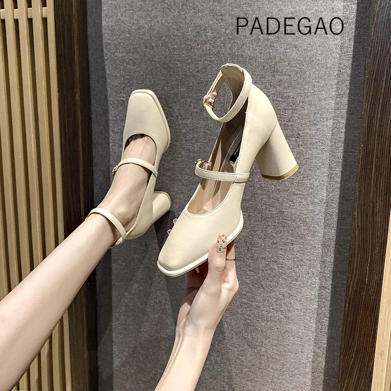

Mary Janes 2023 Party Fashion Women Shoes Korean Casual High Heels