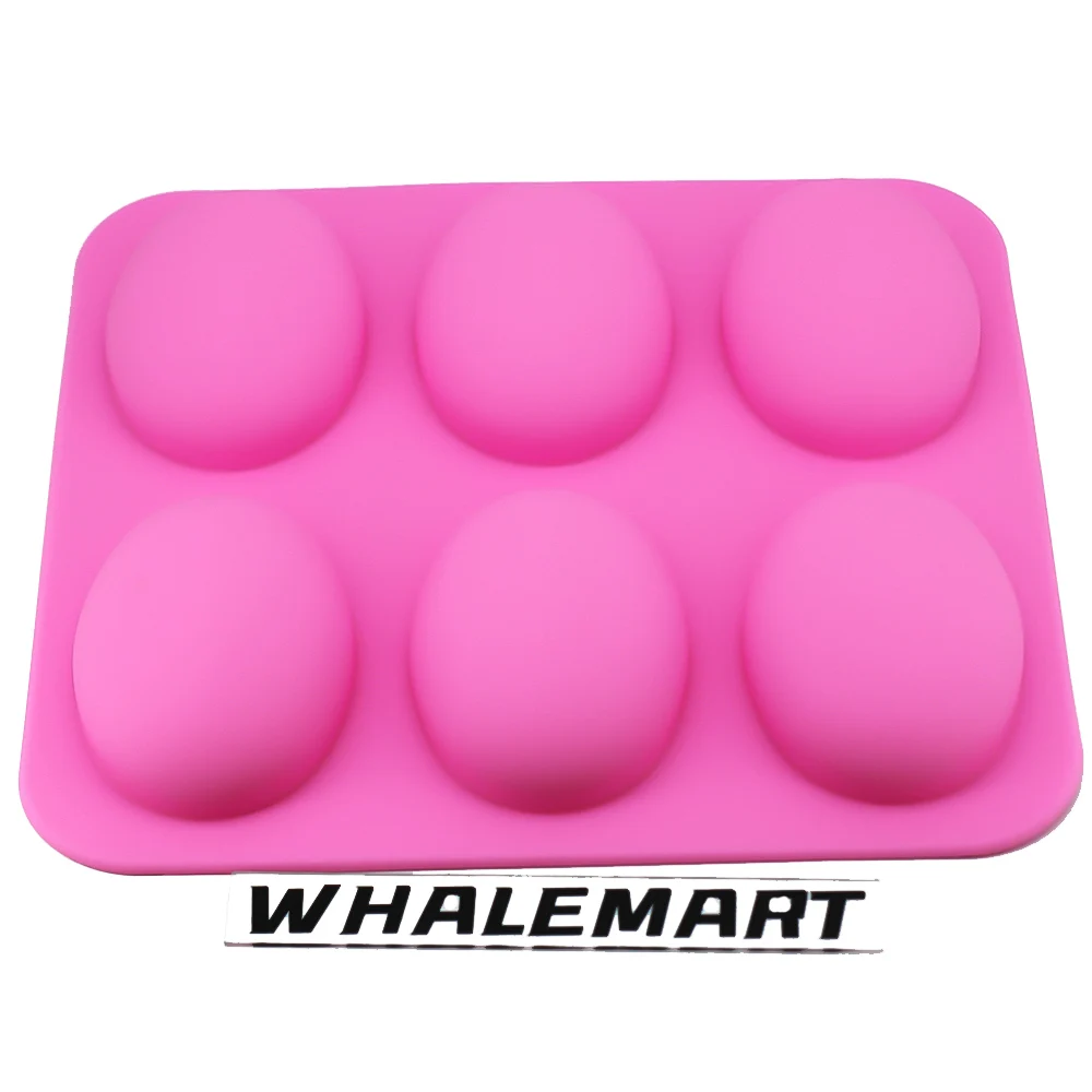 

DIY Soap Mold Handmade 6 holes Oval shape Cobblestone for soap making homemade Craft Tool soap supplies
