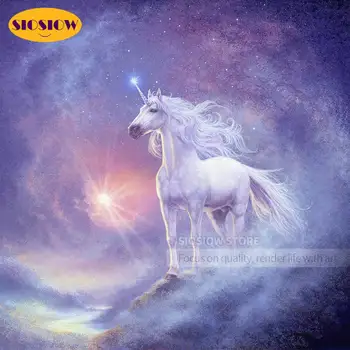 

5d Diy Diamond Painting Fantasy Unicorn Full Square Round Drill 3D Cross Stitch Daimond Embroidery Decoration Bedroom Girls Room