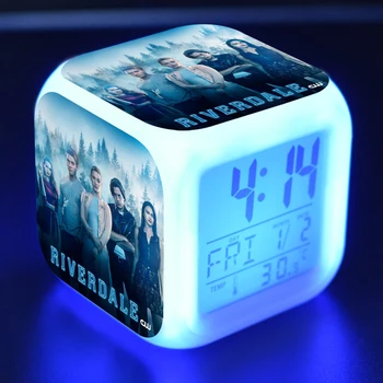 

Riverdale Action Figures toys LED Alarm Clock Colorful Flash Night Light TV Figurine Toys for Kids christmas gift