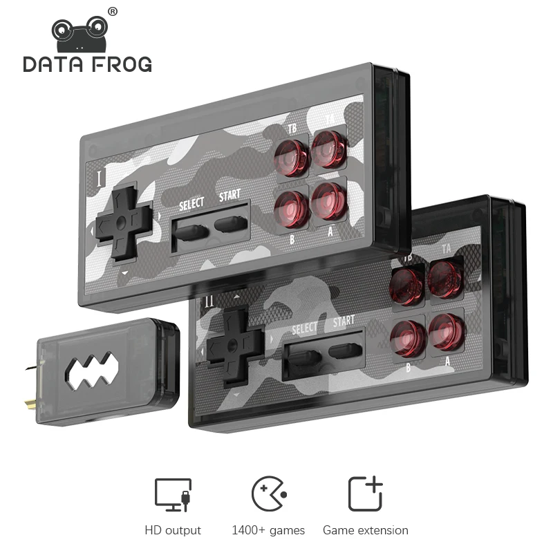 Игровые консоли Data Frog 1700 встроенных классических игр 4K 8 бит Портативный ТВ мини