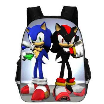 

13 Inch Super Mario Backpack Children Cartoon Sonic Backpacks Boys Girls SchoolBag For Kindergarten Daily Backpack Kids BookBag