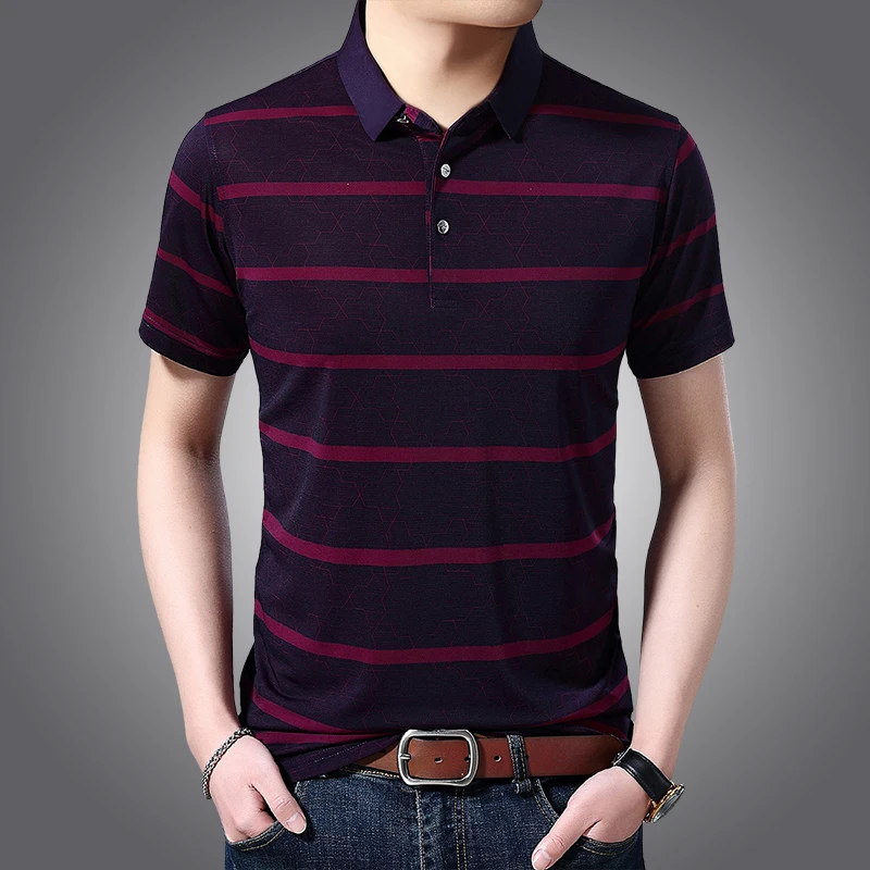 

2020 New Summer Brand Men Designer Polo Shirts For Men Striped Short Sleeve Casual Tops Fashion Quality Mens Clothing