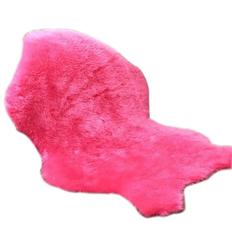 Soft Faux Sheepskin Rug Mat Carpet Pad Anti-Slip Chair Sofa Cushions Home Decor Cushion Pad Warm Home Rug x