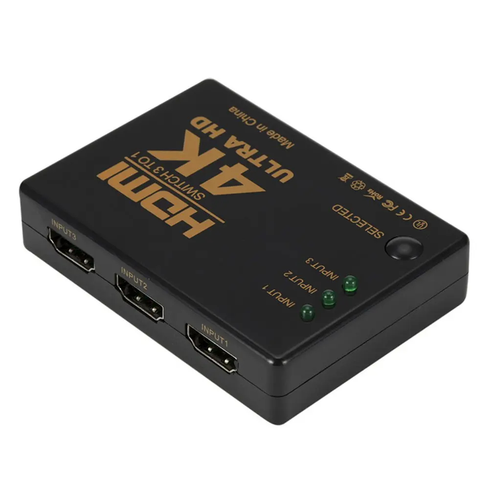 HDMI переключатель сплиттер 3 в 1 выход Ультра HD аудио видео адаптер HDMI игровое устройство сплиттер коробка