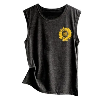 

Comfortable Yellow Sunflower Gym Sport Shirt Women Summer Printing Fitness Gym Womens Workout Tops Mujer Gym Yoga Top