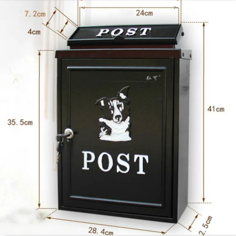 Нержавеющий водонепроницаемый железный почтовый ящик наружная внутренняя почтовая коробка сад квартира почтовая коробка