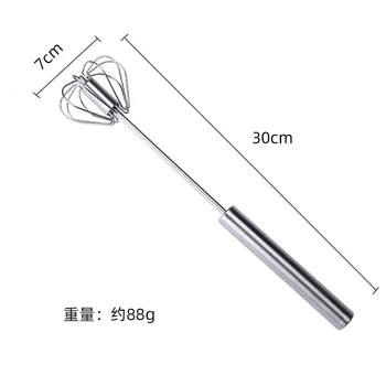 

K-STAR Manual Eggbeater Push-type Eggbeater Rotary Eggbeater Handheld Stainless Steel Semi-automatic Eggbeater