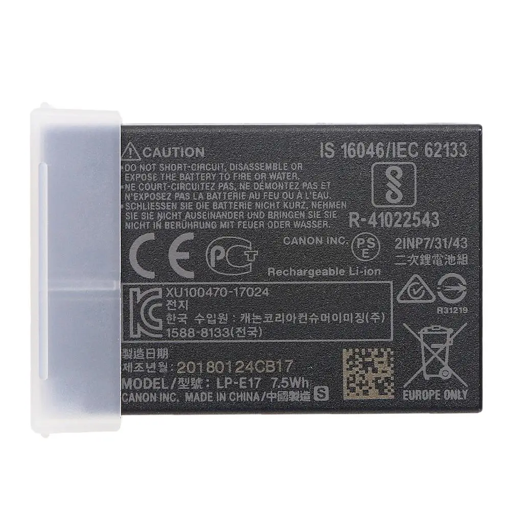 Carregador Original para Canon Bateria 1040mah Lc-e17e 750d 760d 77d 800d Eos m3 T6s T6i T7i X8i 8000d m6 m5 m3 Sl2 ° Lp-e17 - Image 5