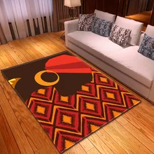 Merry Christmas Decoration Africa Woman Door Mat Printing Flannel Floor Mat Non-slip Mat Home Decoration R3474