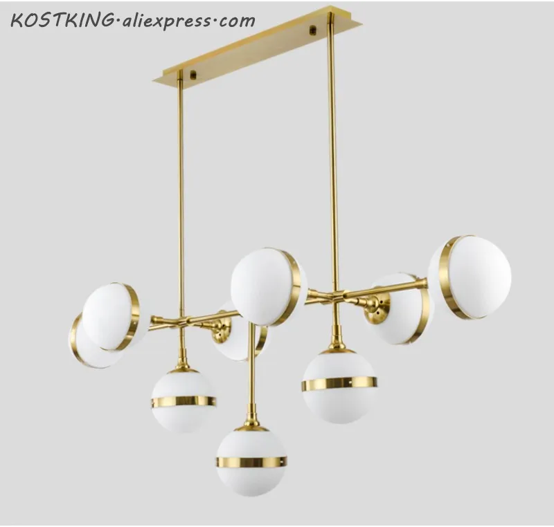 Американская Лофт RH Ретро металлическая круглая светодиодная люстра E14 Lustre Luminaria для гостиной, стеклянная люстра с подвеской