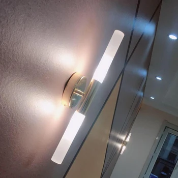 

Modern metal tube pipe up down LED wall lamp light sconce Bedroom foyer washroom living room toilet bathroom wall light lamp LED