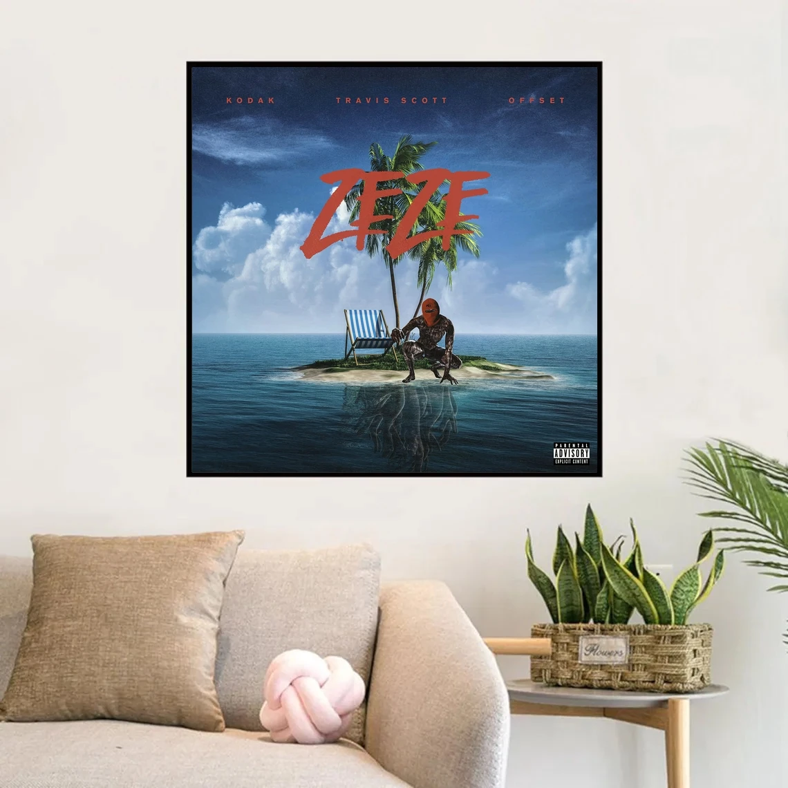 Kodak Black Offset Travis Scott Zeze Music Album Cover Poster Prints Art Canvas Painting Wall Living Room Home Decor (No Frame)