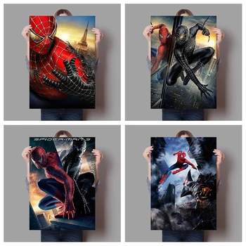 

HD Marvel Super Hero Spiderman Superman canvas painting hight quality home Decor for living room Kids Room wall O47