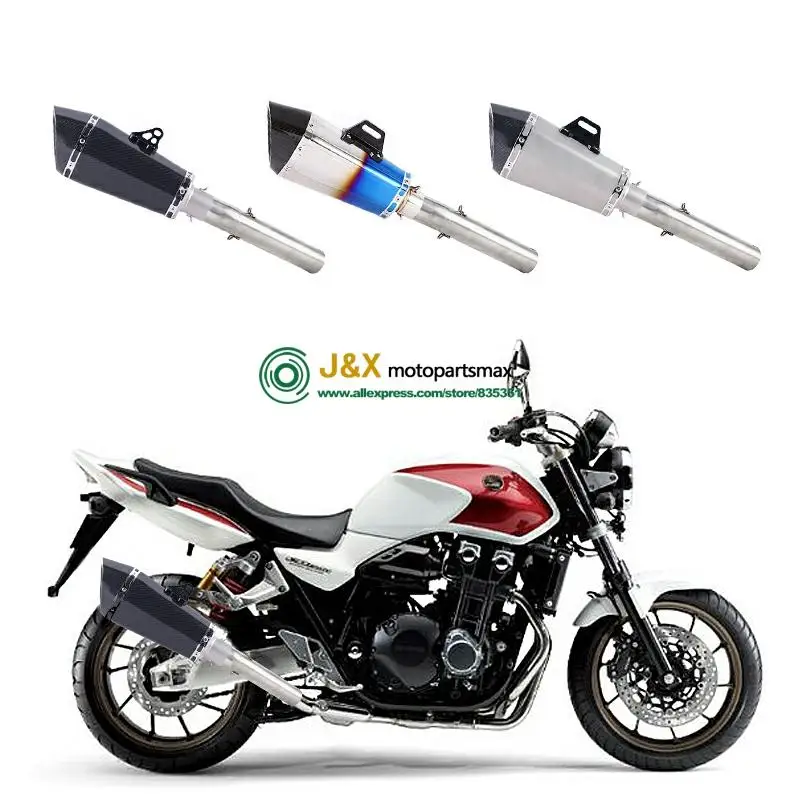 Мотоцикл полный системы глушитель Escape дБ убийца слипоны для Honda CB1300 CB 1300 среднего контакта трубы 2003 до 2013