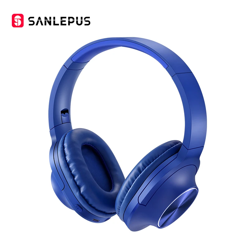 Blue SANLEPUS Bluetooth беспроводные наушники портативная стереогарнитура с микрофоном для музыки наушники для iPhone samsung Xiaomi - Цвет: Blue