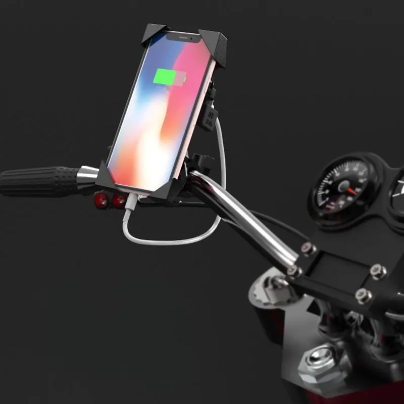 Motorcycle Handlebar Phone Mount Holder Support Bike Mobile Cell  Bicycle Phone Stand for 4-6.5 inches for Samsung Huawei Xiaomi