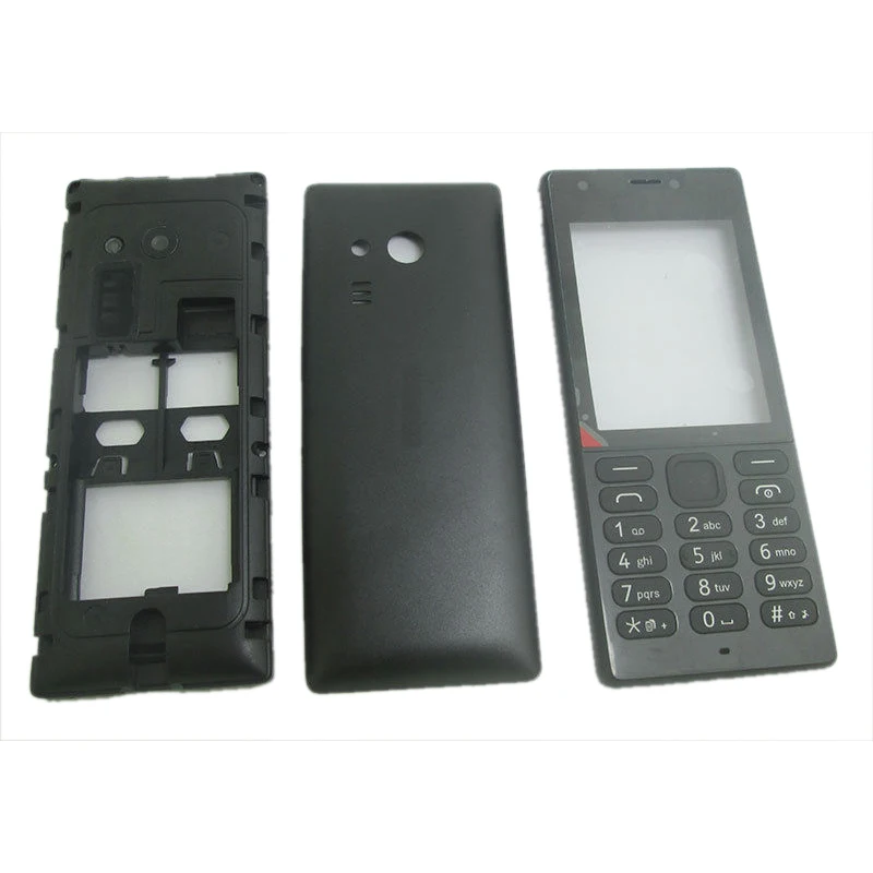 Полный корпус для Nokia 216 задняя крышка с передней и средней рамкой аккумулятора