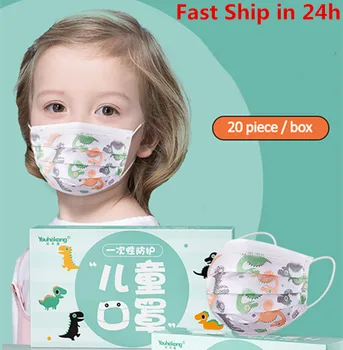 

20pcs Children Floral Printed Face Mask Cute 3 Ply Anti dust PM2.5 Breathable Filter Protective Face Mouth Mask