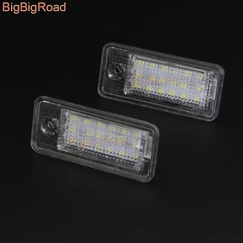 

BigBigRoad Car License Plate Lights Number Frame Light For-Audi A3 S3 2004~2009 A3 Cabriolet 2009~2010 Q7 / Q7 TDI 2007~2009