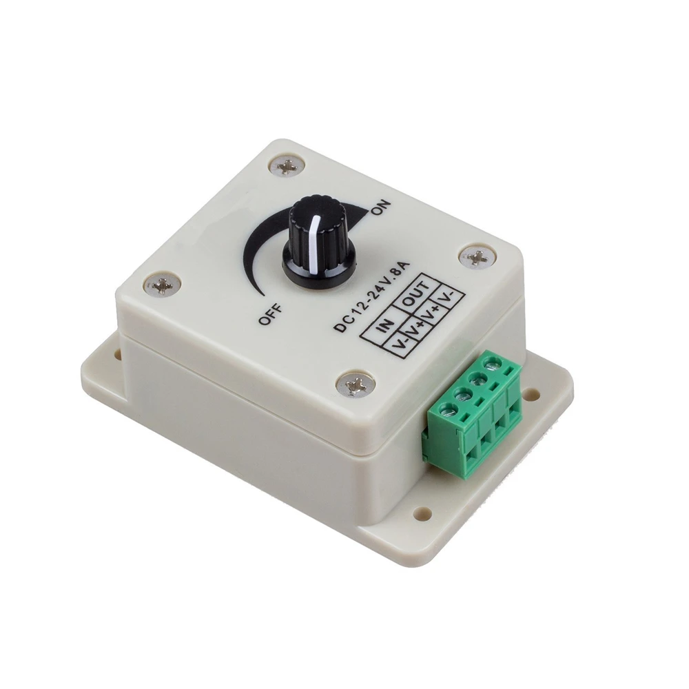 DC 12V 8A LED Light Strip Dimmer Adjustable Brightness Controller