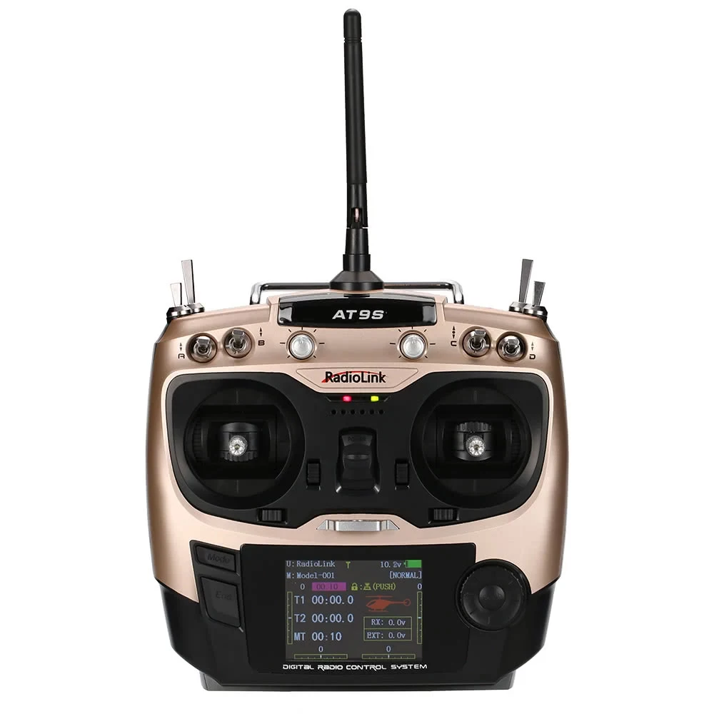 

RadioLink AT9S 2.4GHz10CH Remote Control System RC Transmitter Mode 2 & R9DS 10CH Receiver for RC Drone Helicopter Multicopter