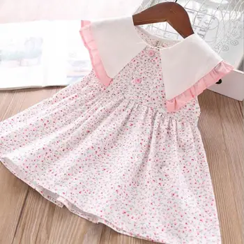 

2020 new girls printed dress summer cotton fashion girls vest dresses 2-7 years HO603