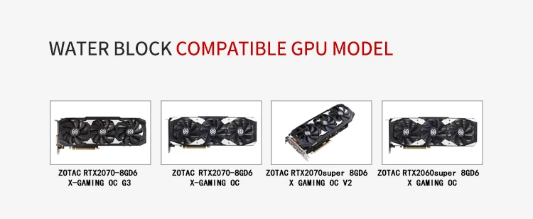 Барроу воды использовать блок для ZOTAC RTX2070 8GD6 X Игровой OC/RTX2070 8GD6 X Игровой G3/блок GPU Поддержка спинка D-RGB 3PIN