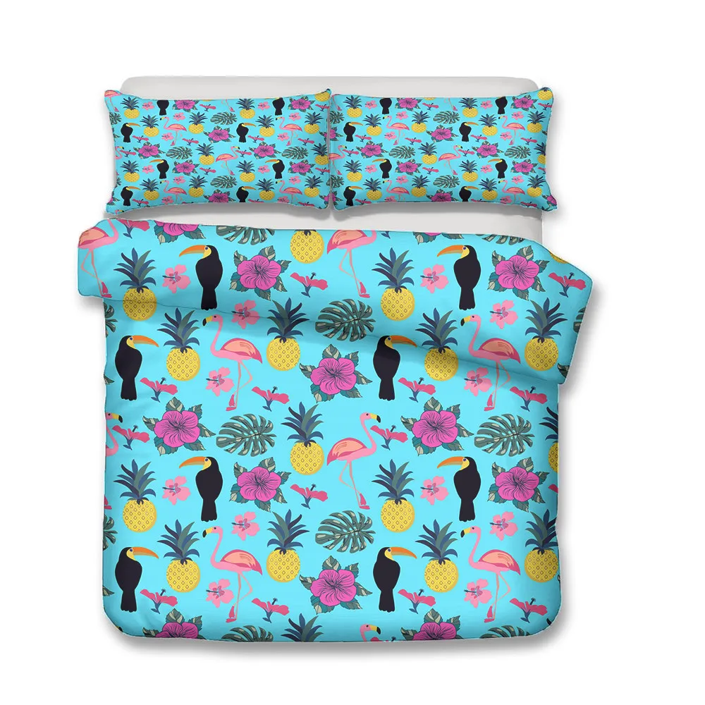 MEI Dream Droll Bird Double Bed Coverlet Botany Blankets and Bedspreads Complete Bedding Sets