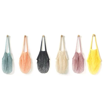 

A Set Of 6, Cotton, Household Multi-Purpose Fruit Bags, Kitchen Vegetable Storage Bag Net Bags, Woven Net Bag Net Bags, Environm