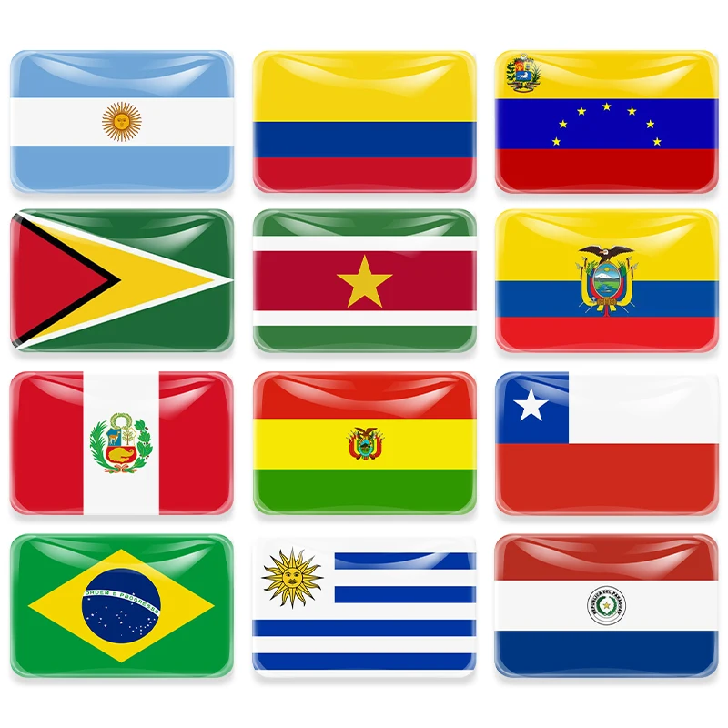 South America country Argentina Suriname Chile Brazil Uruguay Colombian Ecuador Paraguay Venezuelan Bolivia Flag Fridge Magnet magnetic fridge magnets magnetic sticker magnetic fridge stickers refrigerator decor