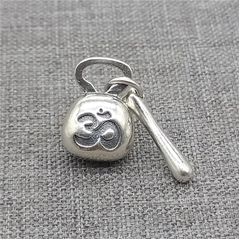 

3pcs of 925 Sterling Silver OM Charms Lotus Design for Yoga Meditation Bracelet