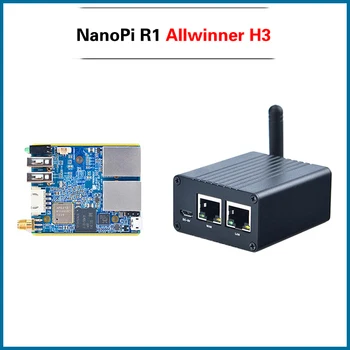

S ROBOT NanoPi R1 Allwinner H3 512MB/1GB Dual Ethernet Port, Wifi & BT, onboard eMMC with USB & Serial Port for loT NPI10