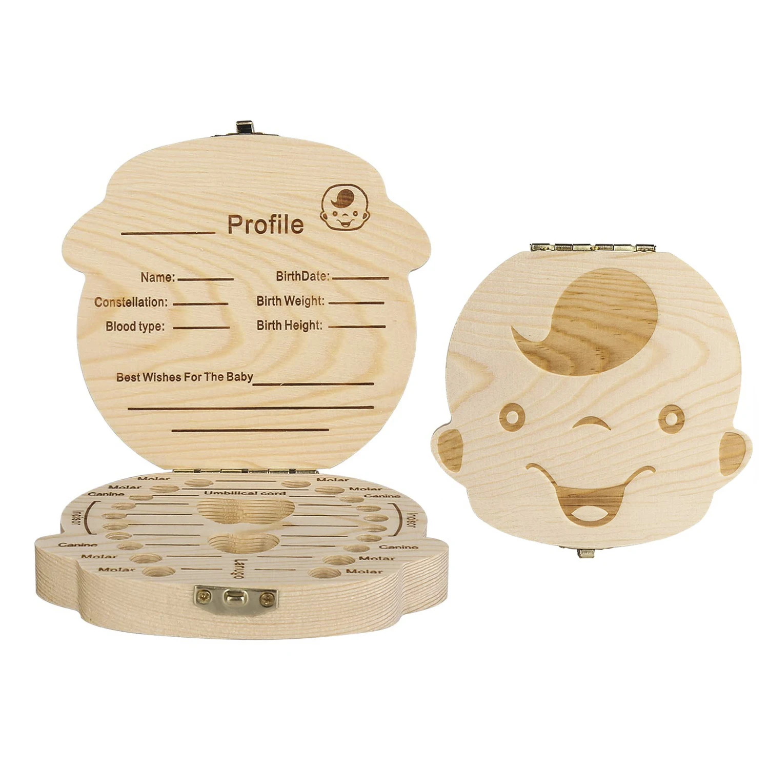 Caja de dientes y soporte para dientes para bebé, diseño protector de dientes para niña, colección de dientes de hoja caduca, regalo para recién nacido