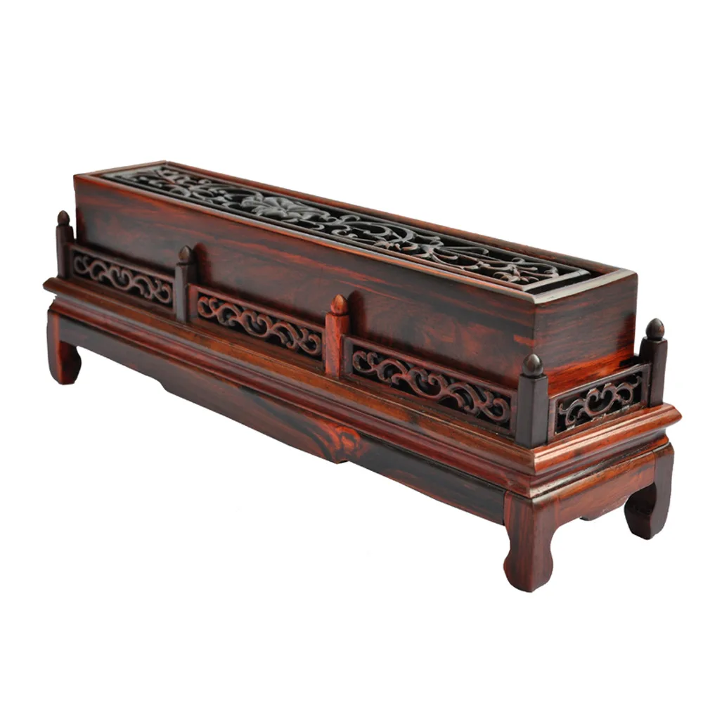 

Red Wood Incense Burner Sandalwood Censer Joss-stick Box xun fragrant he Joss-stick Furnace Kodo Buddha Utensils Manufacturers D
