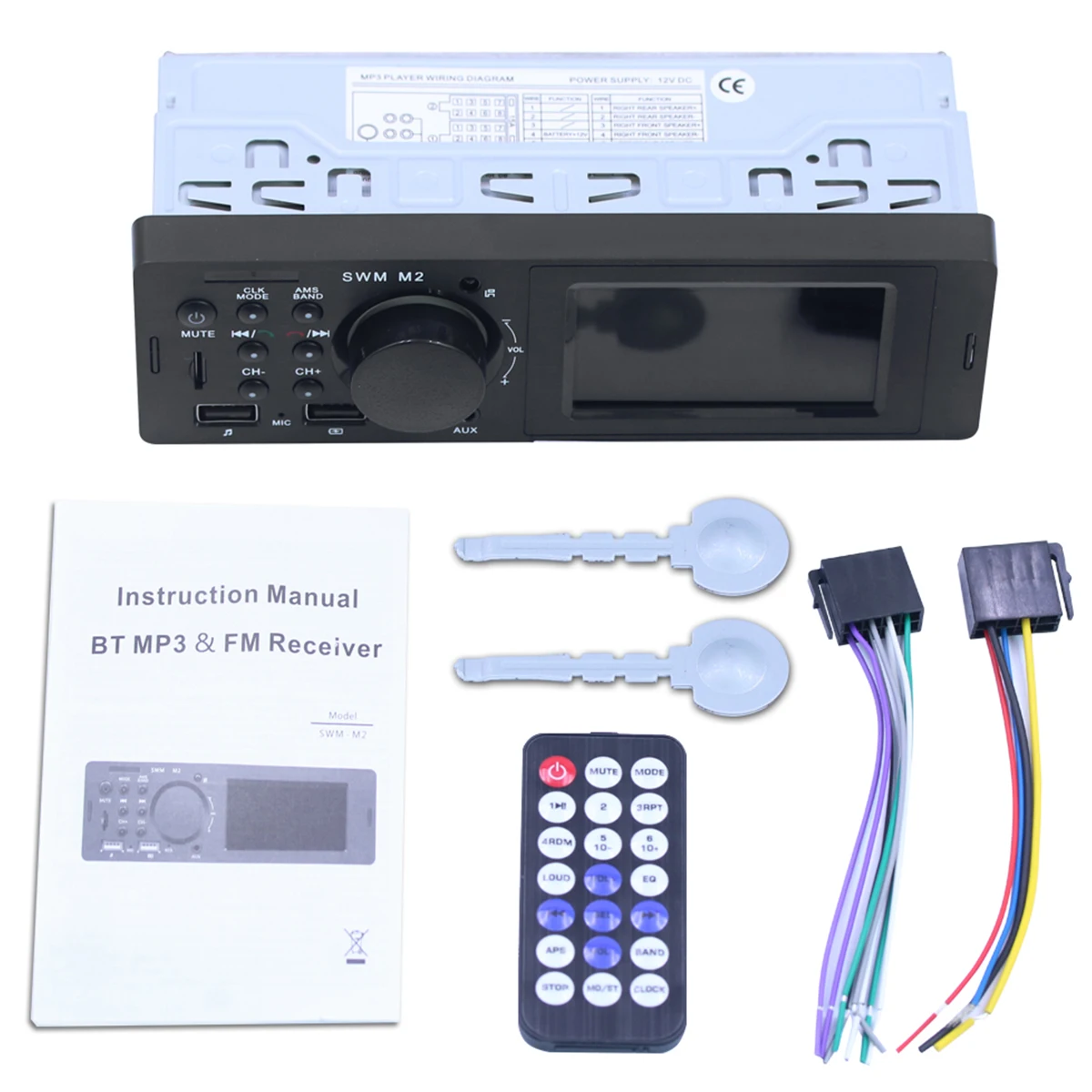 1 шт. fm-радио автомобильный стерео радио автомобильный двойной USB Bluetooth TDA7388 MP3 плеер с пультом дистанционного управления Hands-free Звонки 4 режима воспроизведения