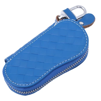 

Genuine Leather Key Bag Wallet Case Mini Card Bag Keychain Men Women Key Holder Organizer Pouch Split Car Key Housekeeper