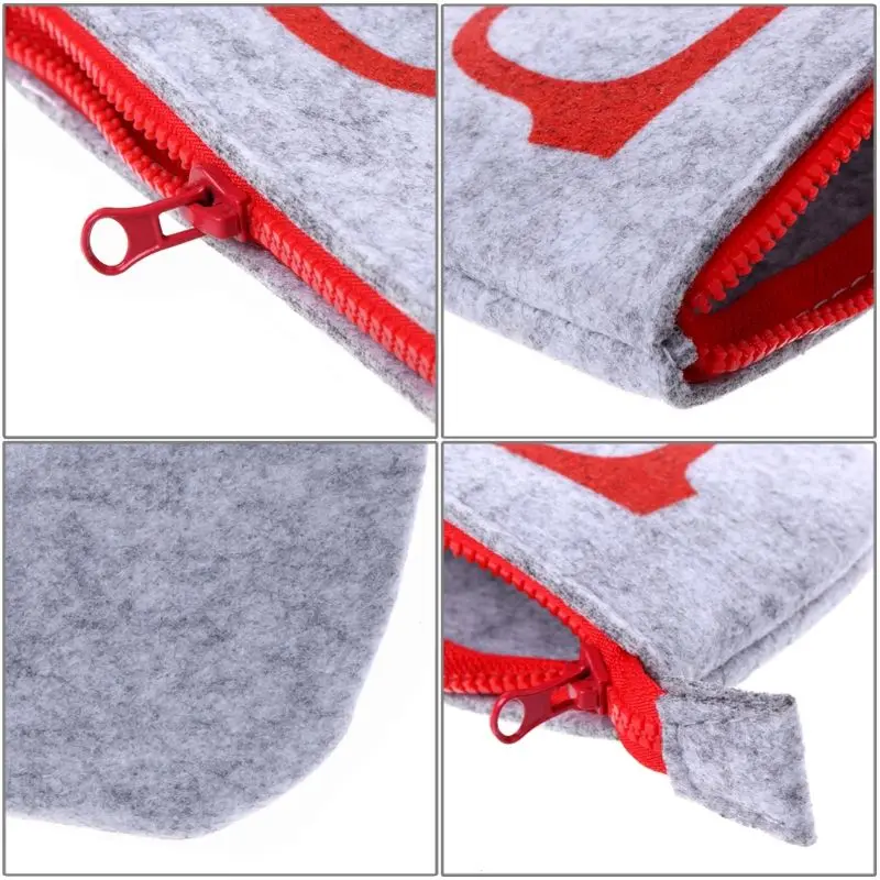 Футляр для очков унисекс на молнии модная фетровая сумка хранения кошелек